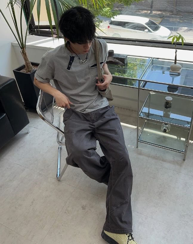 Fedon Curved Pocket Dyeing Pants