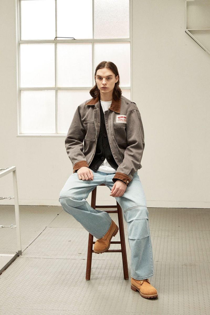 Short Carpenter Pintuck Denim