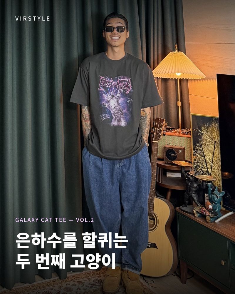 virstyle（ビルスタイル）の「ヴィンテージミルキーウェイキャット ショートスリーブT 3カラー（トップス）」