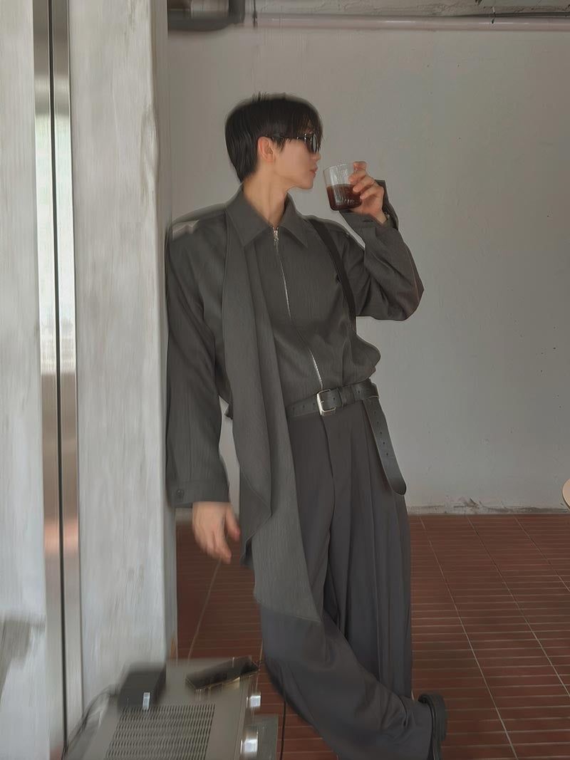 ASCLO Scarf Trench Jacket (2color)