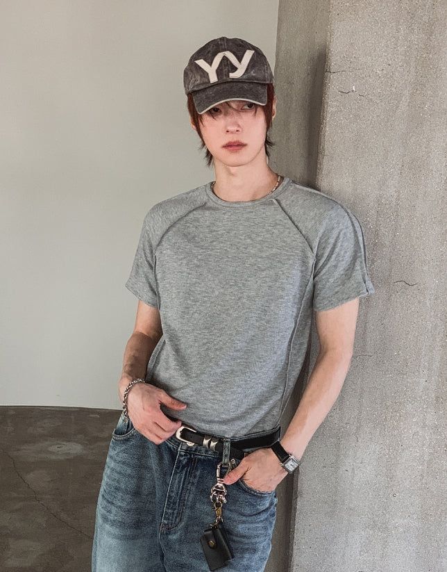 2PLAN（ツープラン）の「レイデン リブド カットアウト ショート スリーブ Tシャツ（トップス）」
