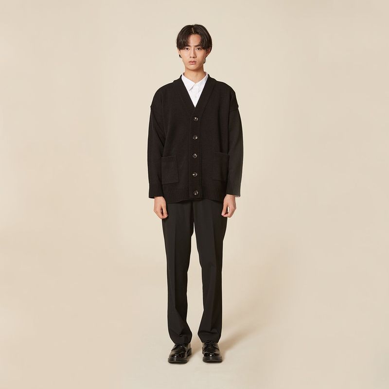 BASIC KNIT CARDIGAN_BLACK
