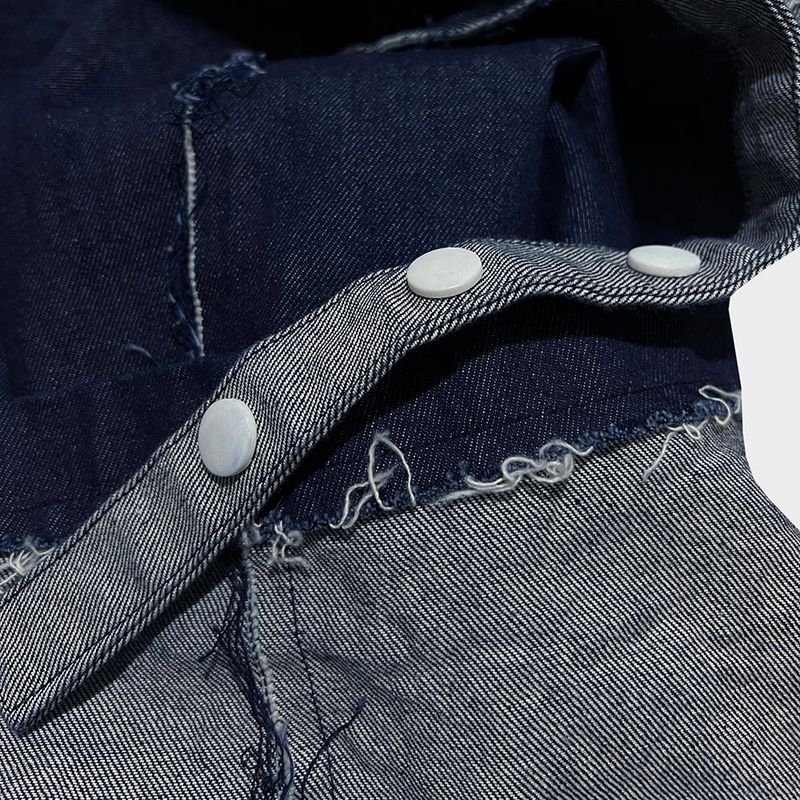 grunge roll-up denim pants_blue