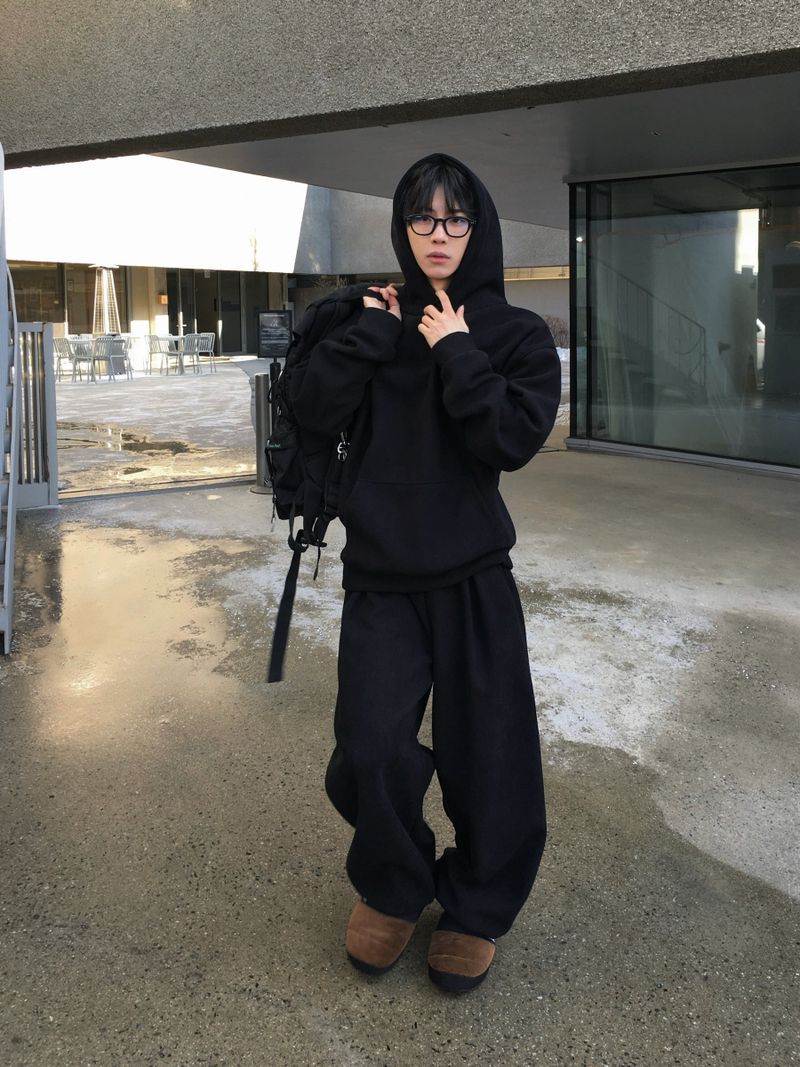 [SET] Momon Golden Pullover Hoodie + Pintuck Wide Pants 4C