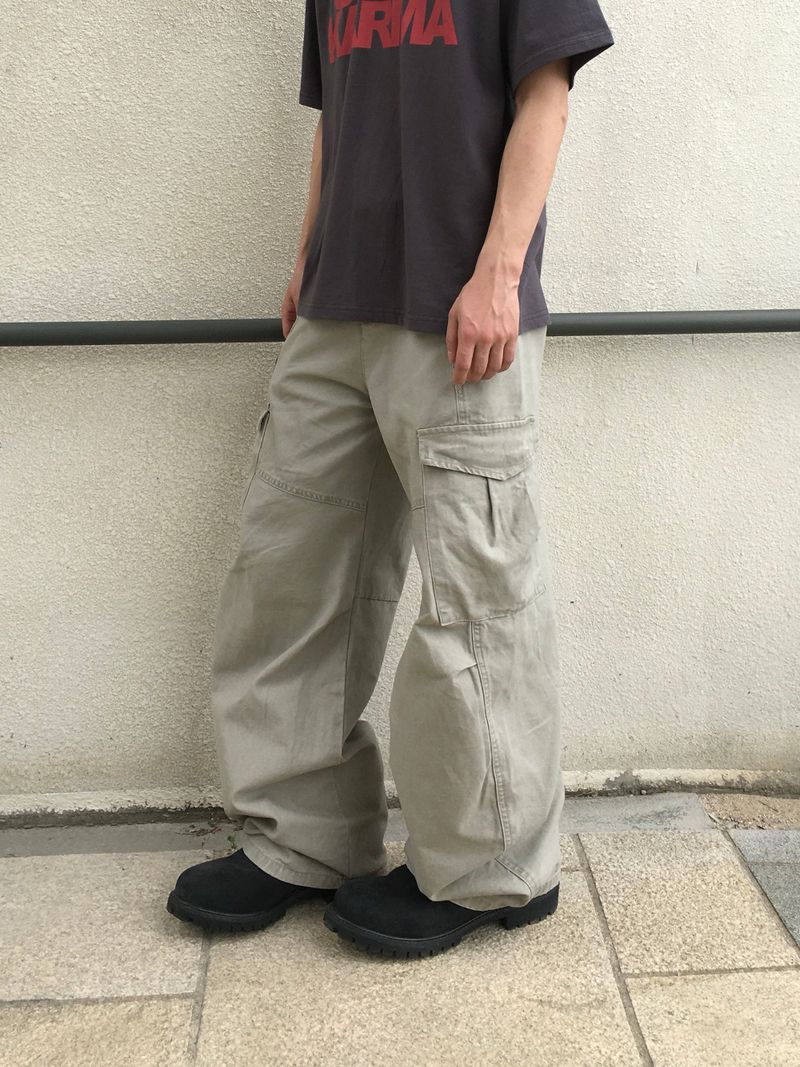 Barz Cut Curved Wide Pants 4C