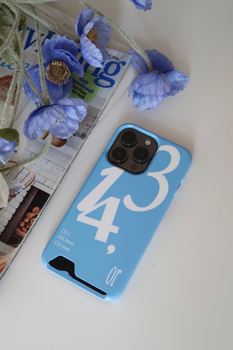 [MADE] 143 card case (sky blue/white)