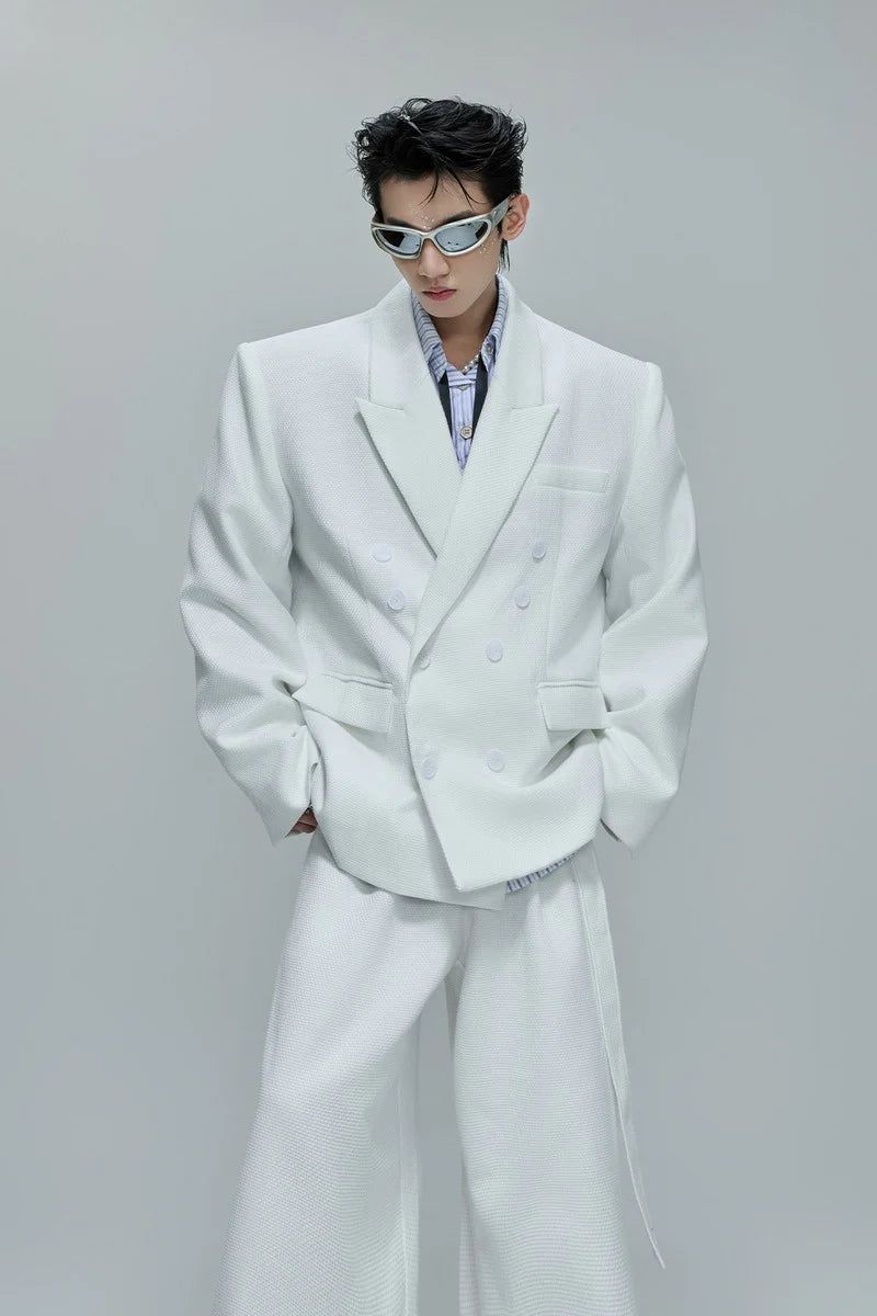 Waffle Textured Pearl Blazer