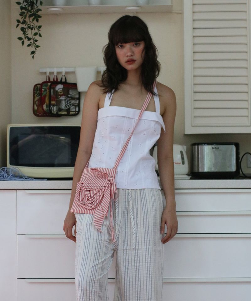 Rose Stripe Bag - Red
