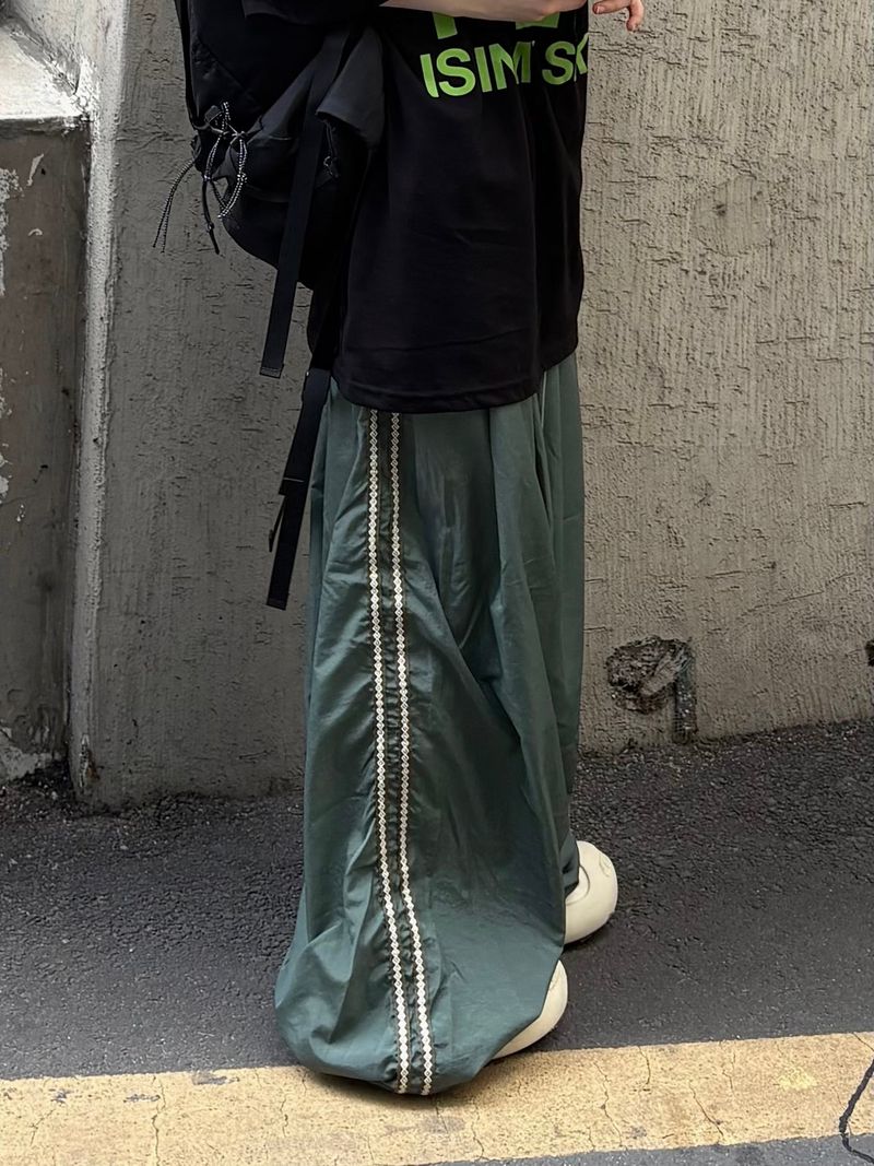 ethnic track nylon pants