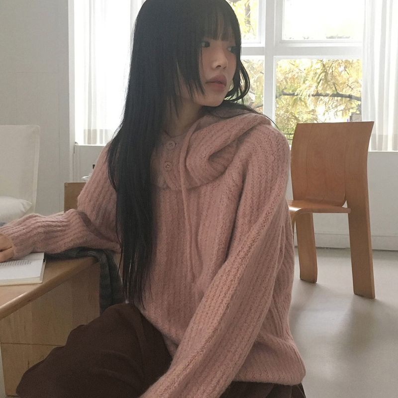 Beto Wool Loose Fit Round Knit Set