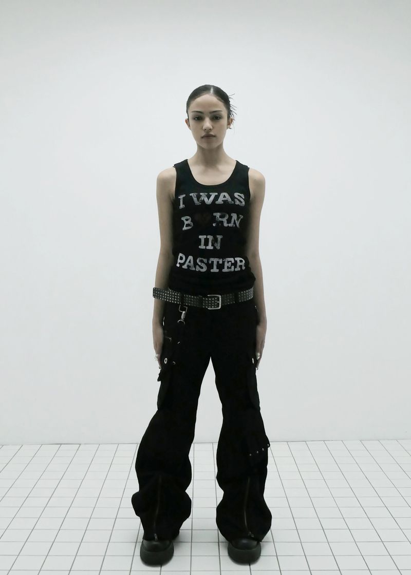 PASTER（ペースター）の「ZIPPER CARGO PANTS, BLACK（Pants）」