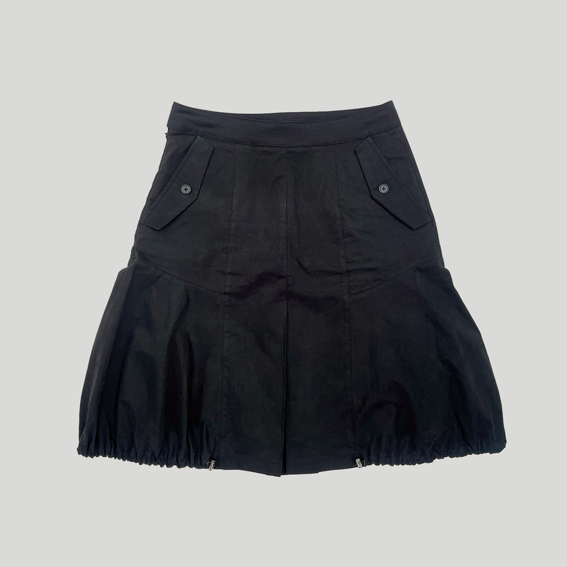 PUMPKIN STRING SKIRT : BLACK