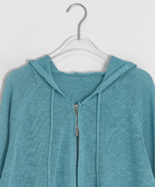 Rimoha Summer Hood Knit Zip-Up