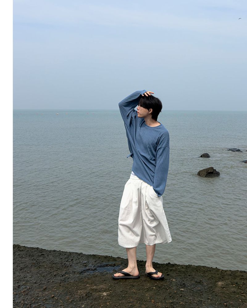 Rok Linen Pintuck Bermuda Pants