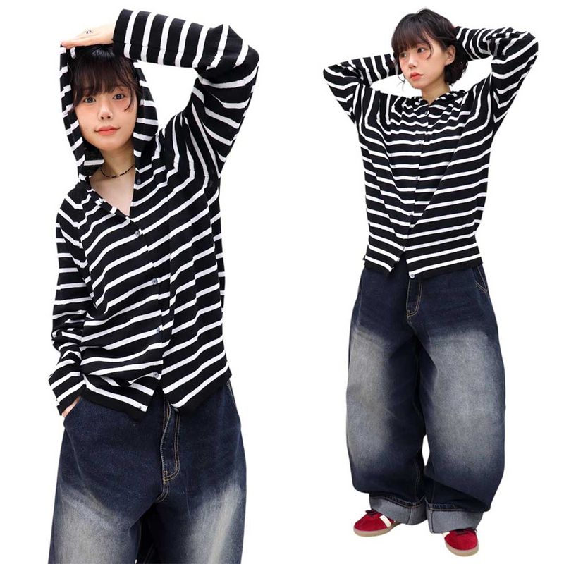 Light Knit Hooded Cardigan