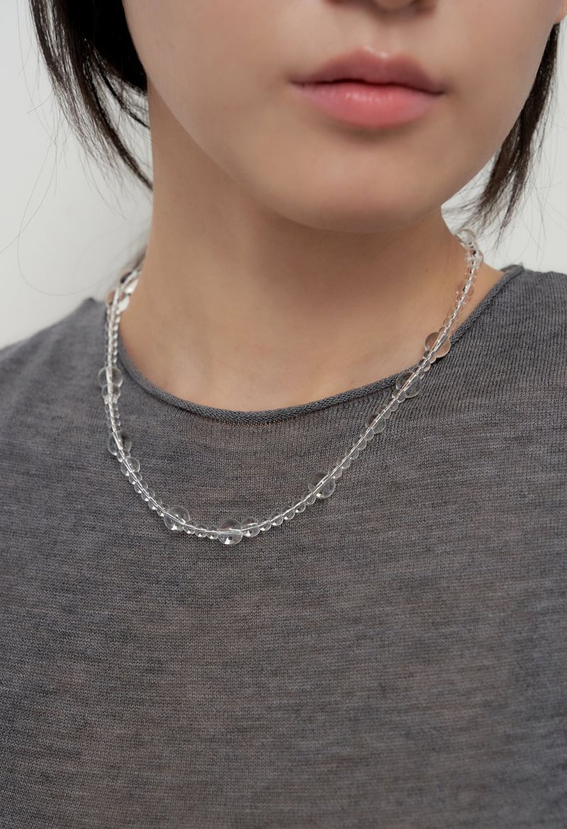 clear quartz necklace