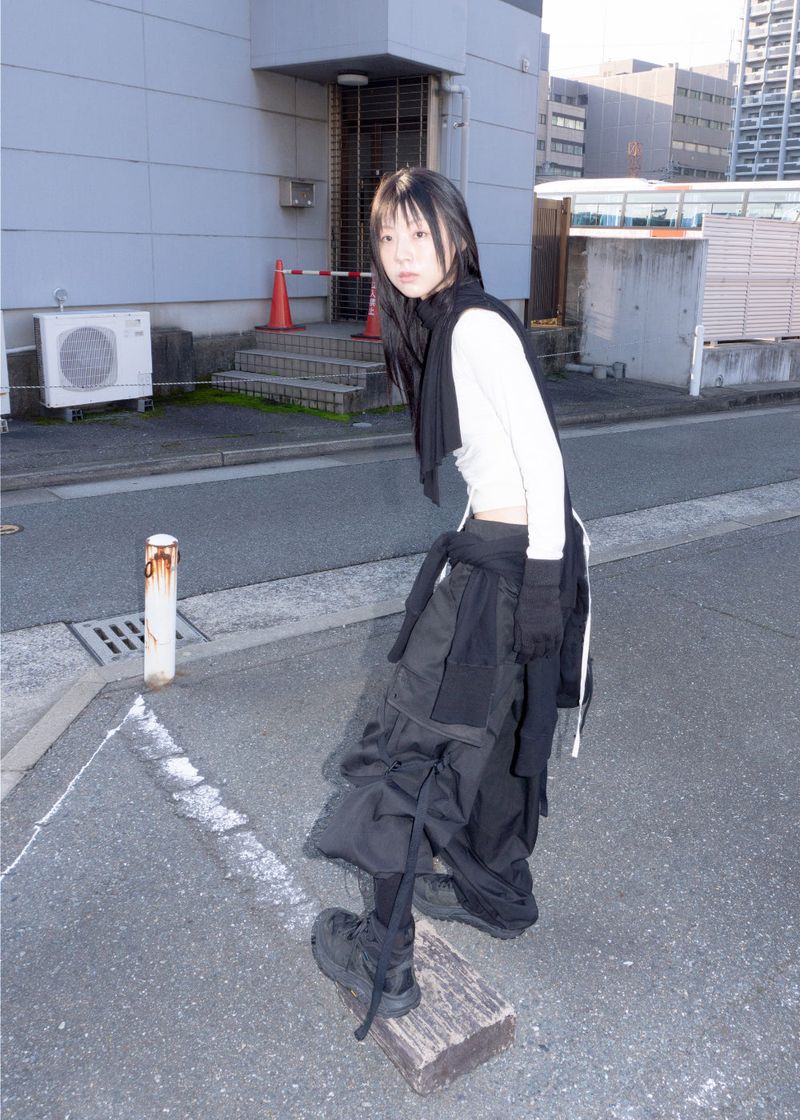 ストラップワイドカーゴパンツ