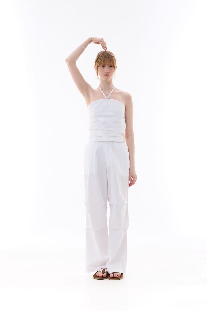 MELLIFLUOUS STRING TUBE TOP / WHITE