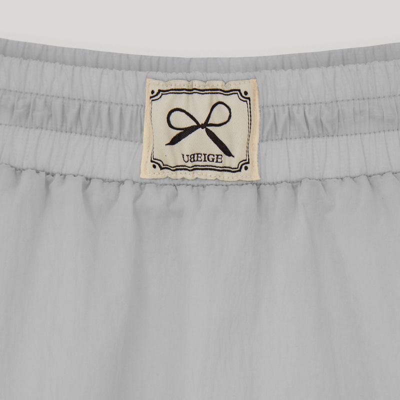 Gray Nylon Pumpkin Skirt