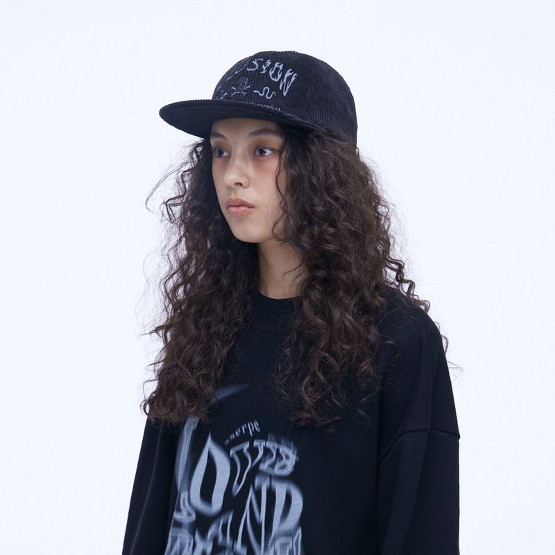 Illusion Corduroy Cap Black