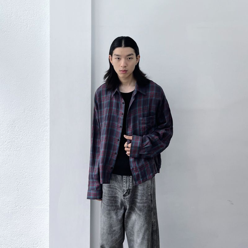 Dusk Blue Plaid Shirt