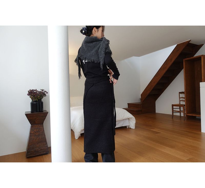 vase knit wrap skirt (2C)