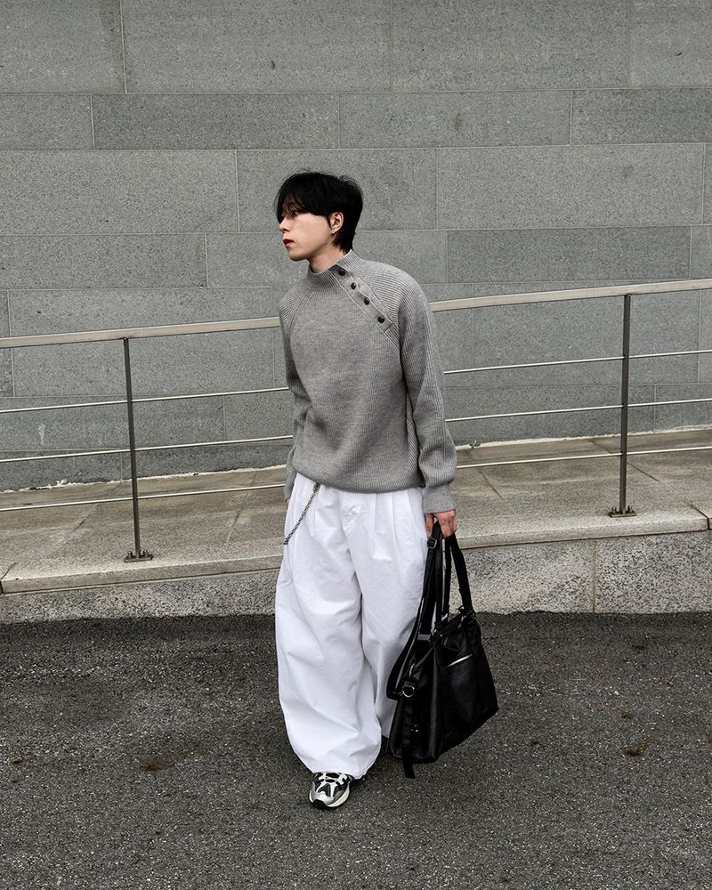 Raon Three Tuck Balloon Cotton Pants