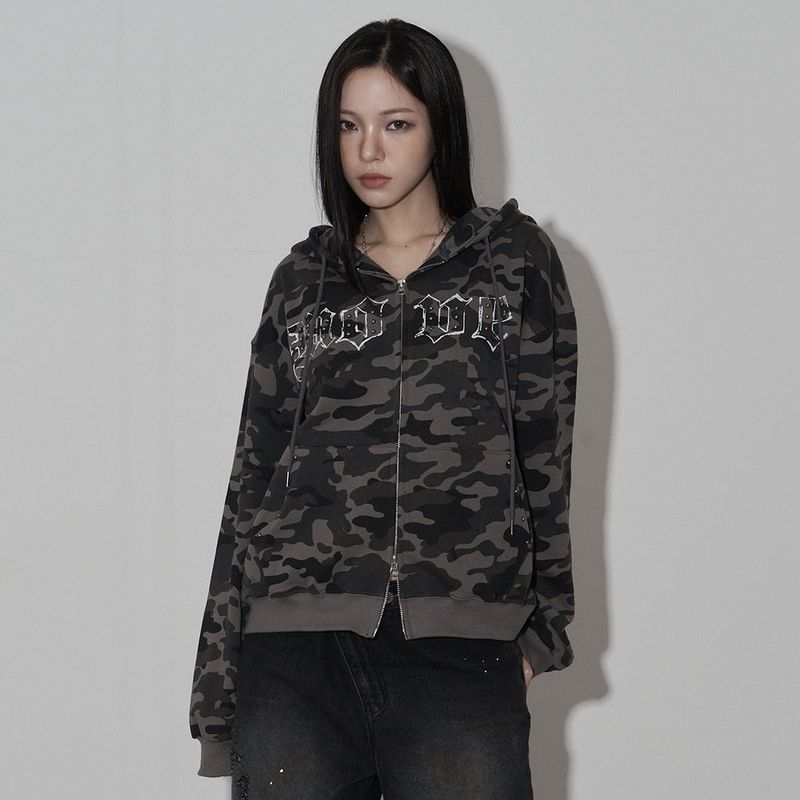 MIDNIGHT MOVE（ミッドナイトムーブ）の「move hood zip up (dark grey)（Tops）」