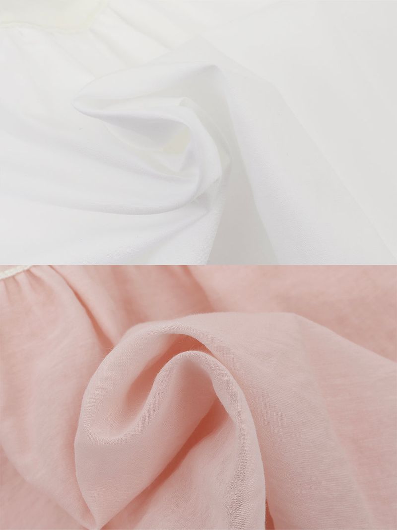 Swan Embroidered A Line Blouse _ Pink