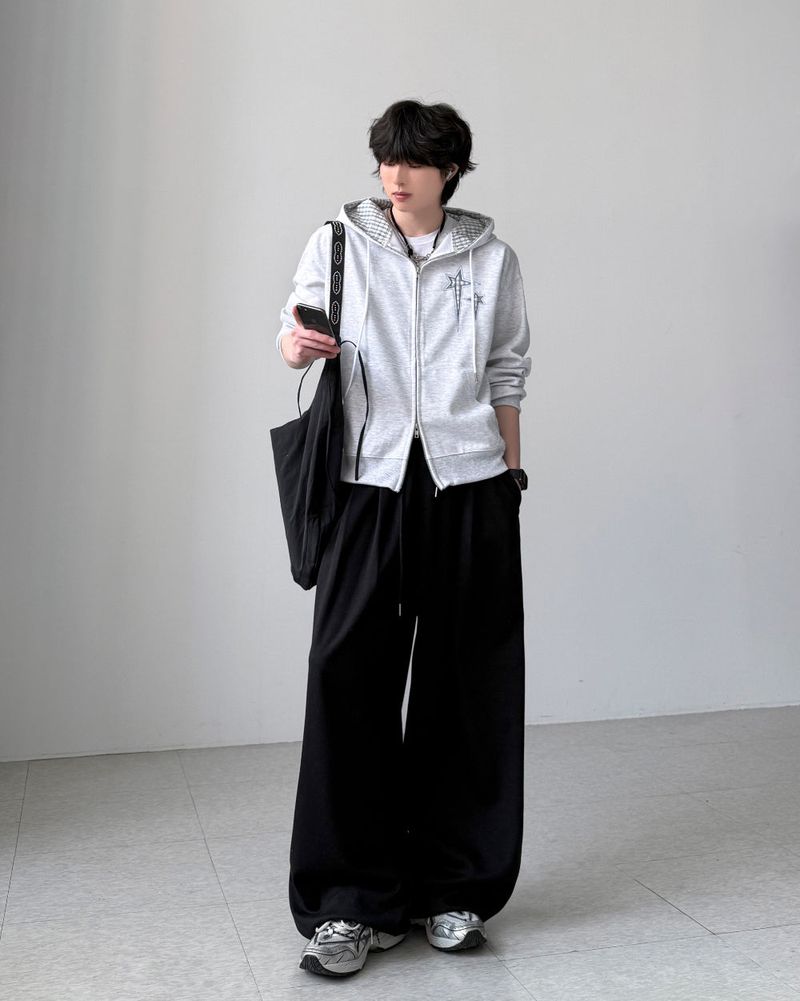 Rising Check Hood Zip-Up