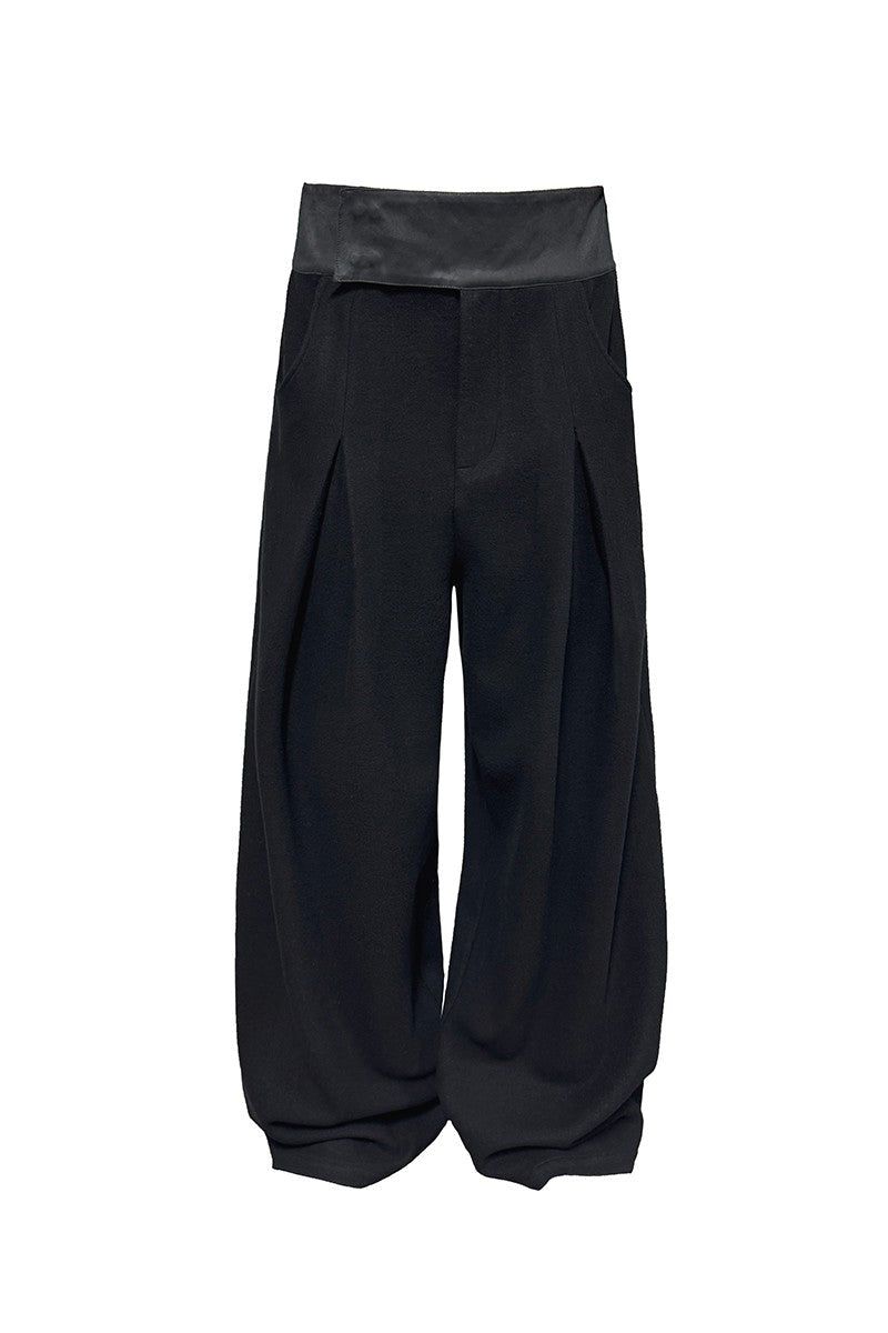 JCAESAR(ジュリウス・シーザー)の「Leather Waist Wool Trousers(Pants)」