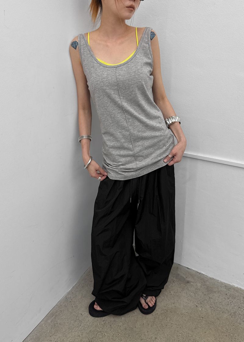 [MADE] Neko Pintuck Long Sleeveless Top