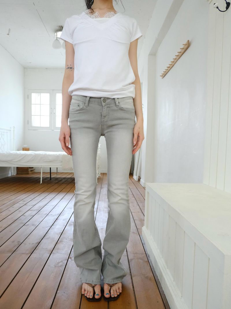 gray washing bootcut pt