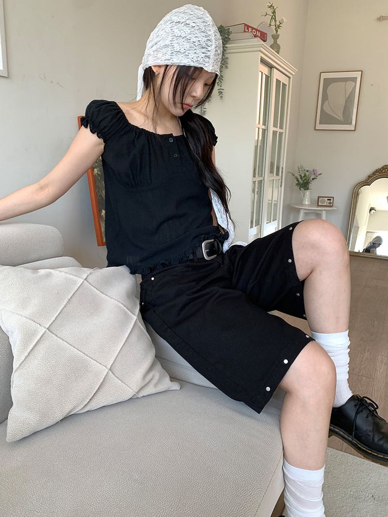 STUD BERMUDA PANTS (2C)