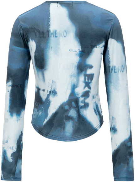 LEKIM FULL PRINTED LONG SLEEVE TOP (BLUE)