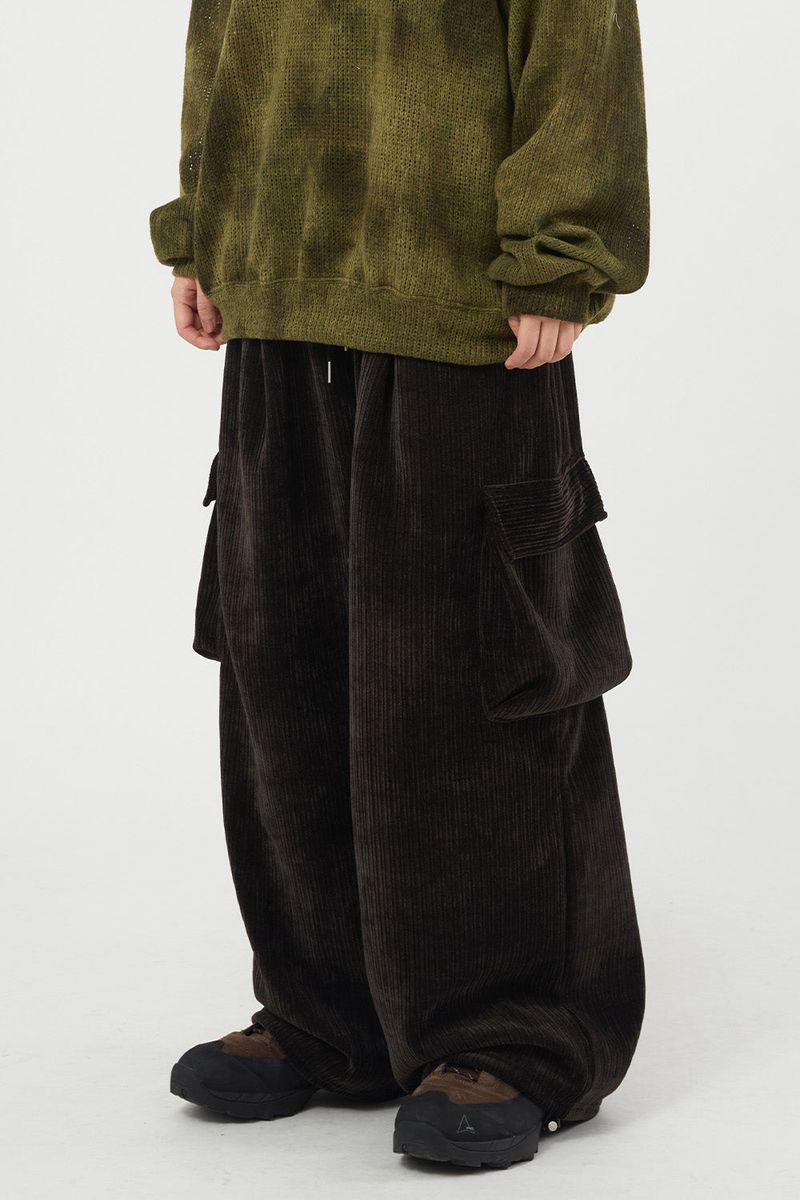 Raucohouse(ラウコハウス)の「ソフトコーデュロイワイドカーゴバンディングパンツ(パンツ)」