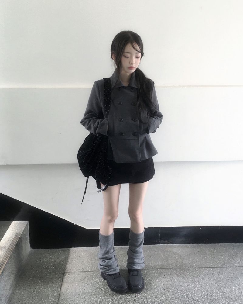 puda double button short coat