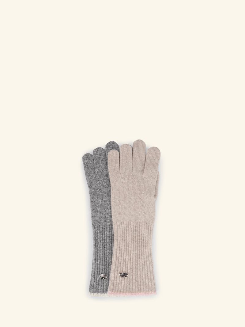 Two-tone Melange Gloves