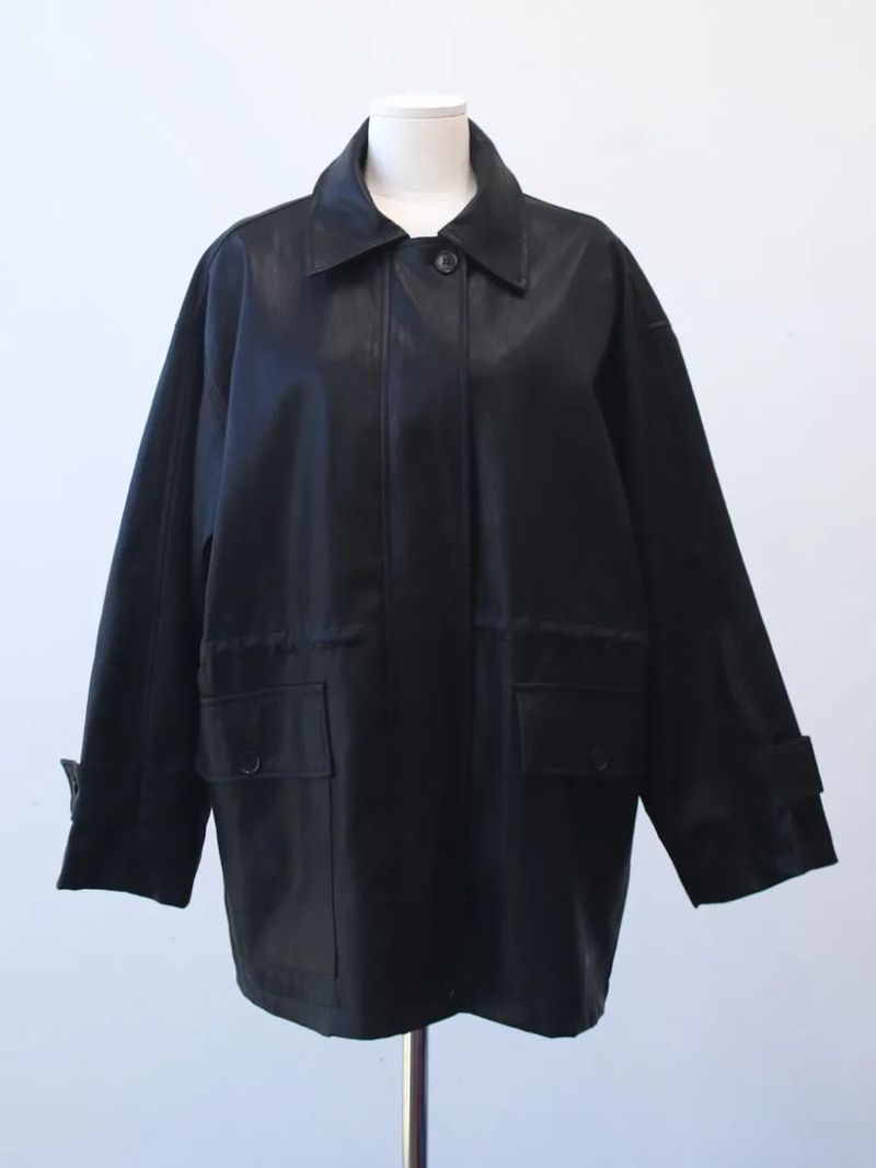 leather half jacket