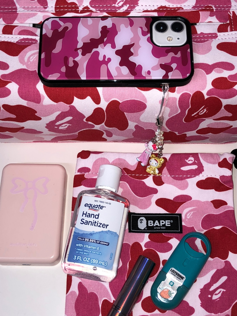 pink camo glass case