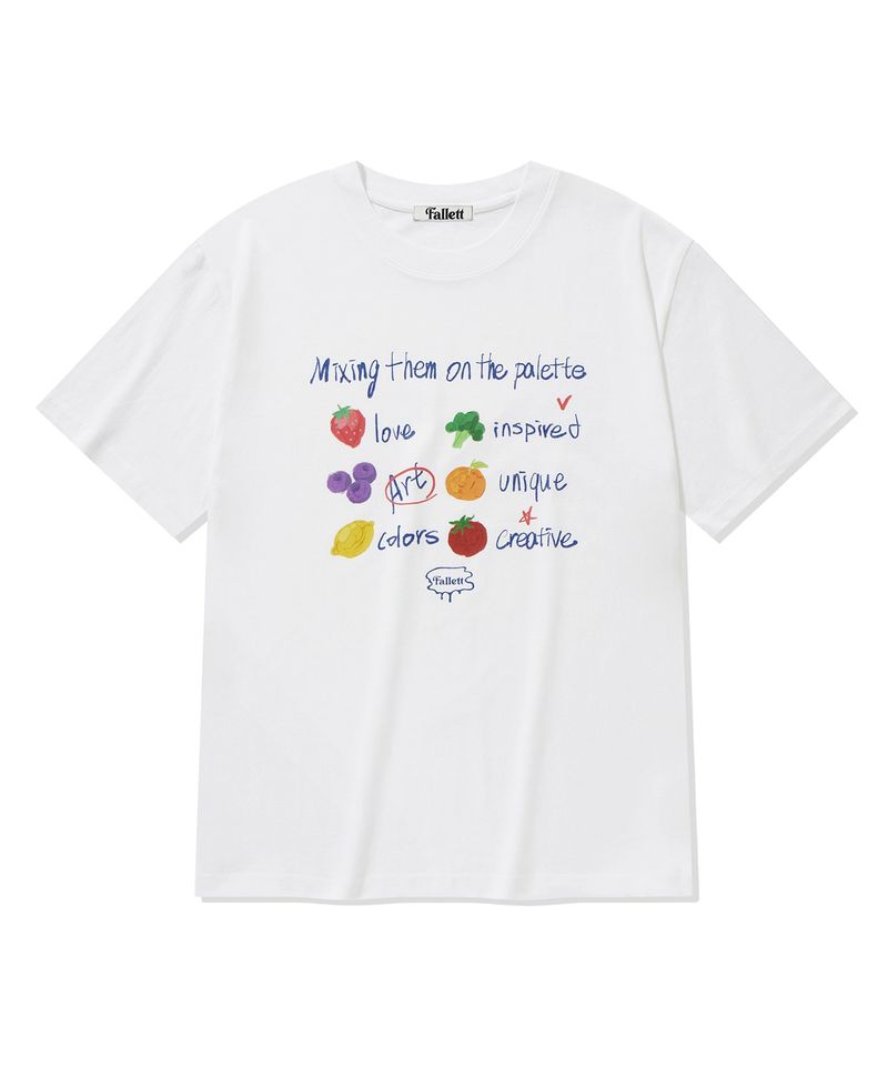 FALLETT（ファレット）の「FRUITS BASKET SHORT SLEEVE WHITE（Tops）」