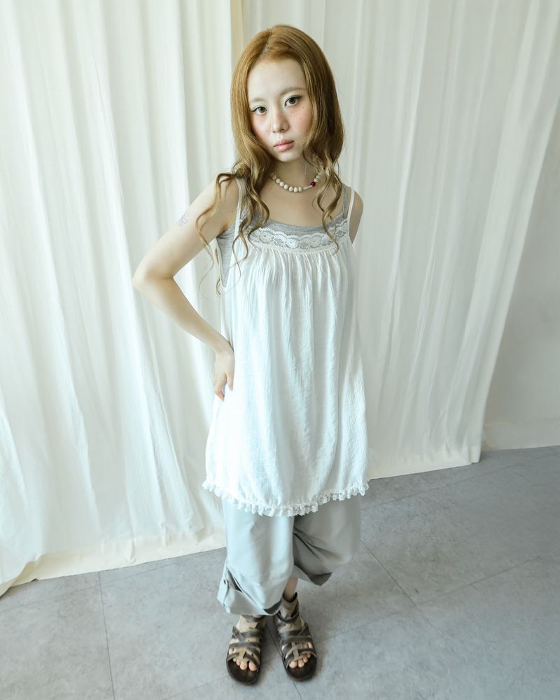 COTTAGE LACE CAMI DRESS
