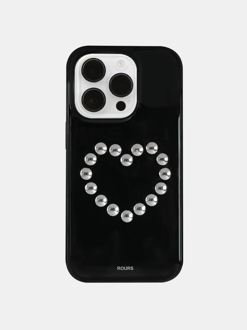 ROURS（ラウォルズ）の「ハートスタッドケース (black)（スマホグッズ/小物）」