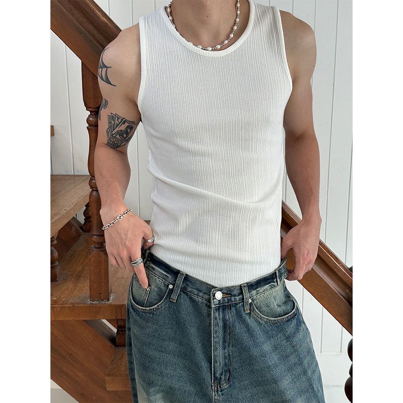 [MUSCLE FIT] Thin golgi sleeveless (4color)  