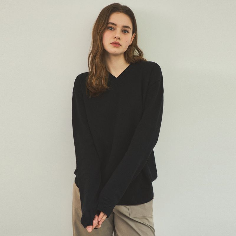 Always Washable V-neck Knit_6Color