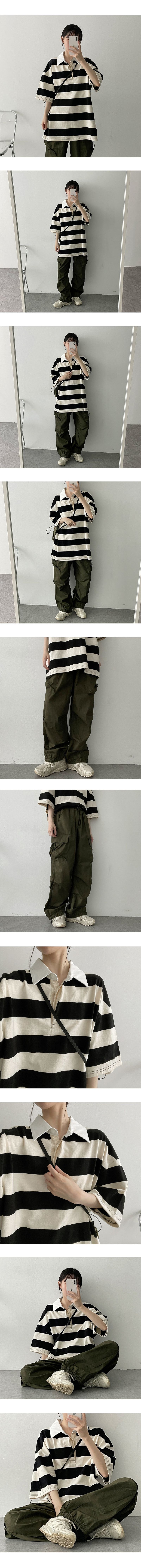 Hip String Wide Cargo Pants