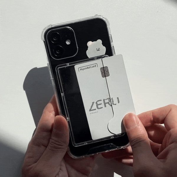 168cm（168センチ）の「Clear Card Holder Bumper Case Cheek Gomzzi（Smartphone Accessories）」