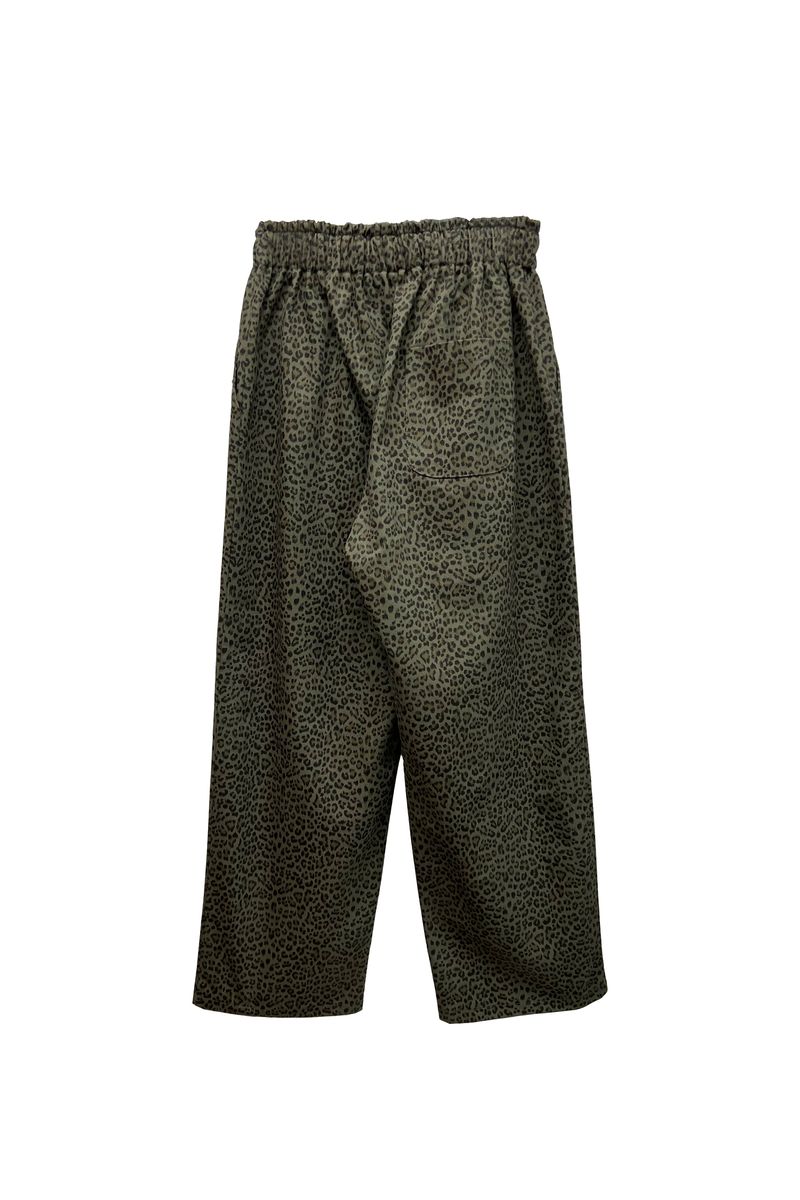 LEOPARD WIDE PANTS / KHAKI
