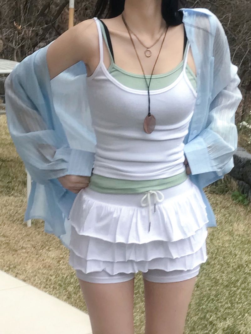 Coco Frill Layered Skirt Pants