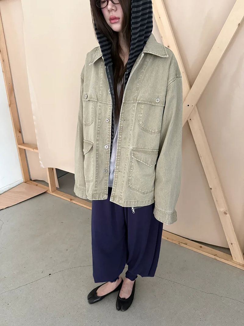 vintage washing work jacket